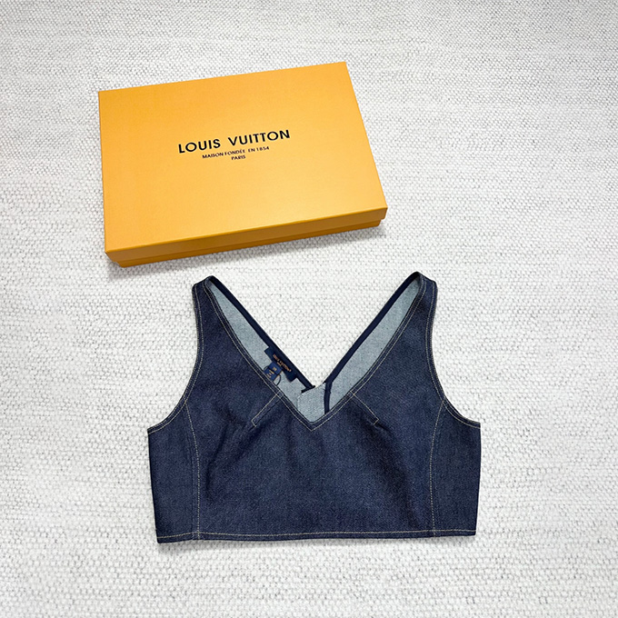 9A+ quality louis vuitton denim crop top